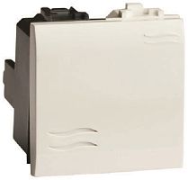 Переключатель для кабель-канала DKC Brava 1-кл. 2 мод. проходной белый картинка